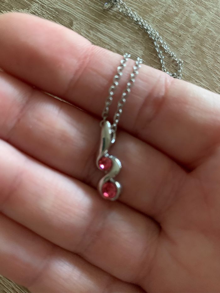 Collier à strass roses - photo numéro 3