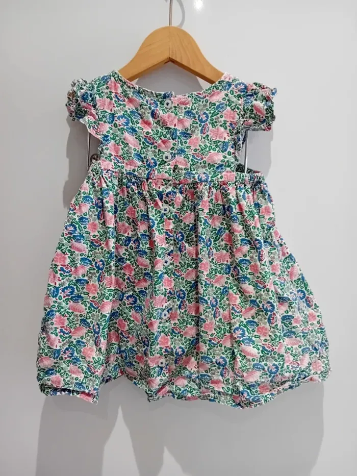 Robe d'été fleurie + culotte bloomer - photo numéro 2