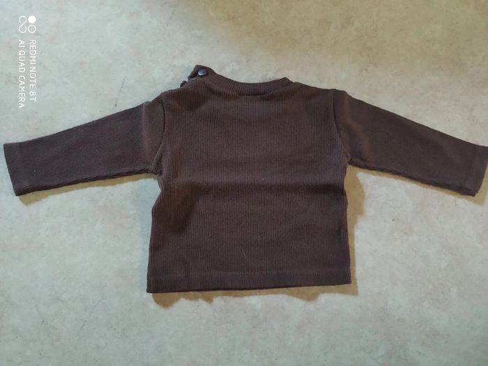 T-shirt manche longue 6 mois marron - photo numéro 3