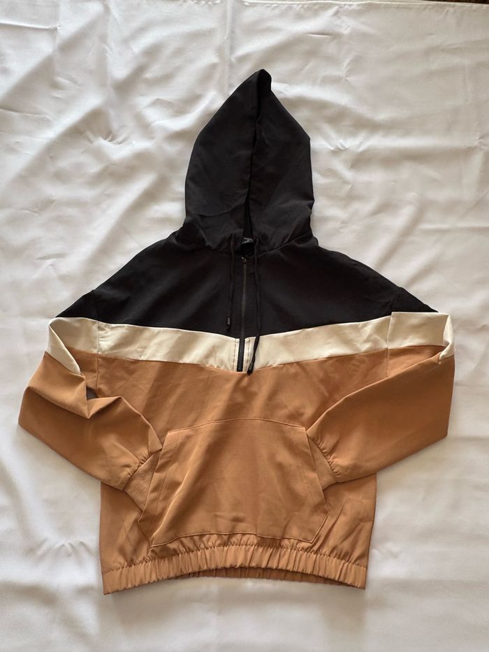 Top à capuche beige, blanc et noir de survêtement - Amisu - XS/34