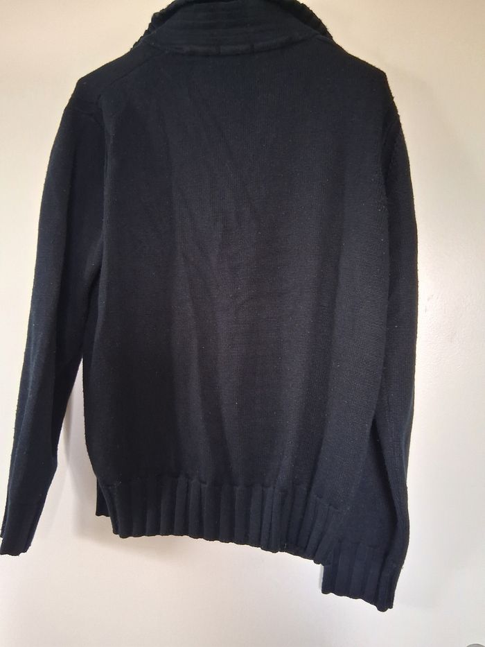 Gilet bleu marine " t- L" aspect lainage - photo numéro 2