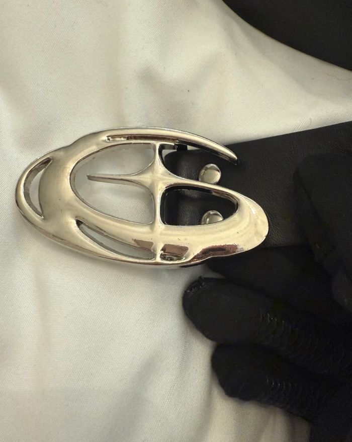 Ceinture Corteiz Chrome Orbit – Noir & Argent – Neuve