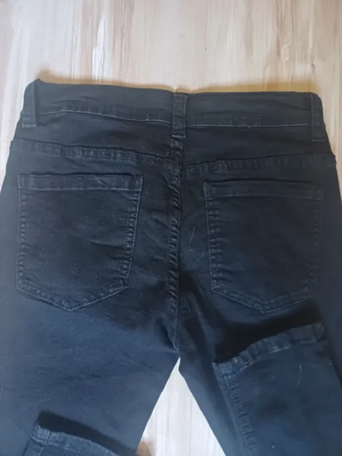 Jeans skinny noir 14 ans taille réglable - photo numéro 6