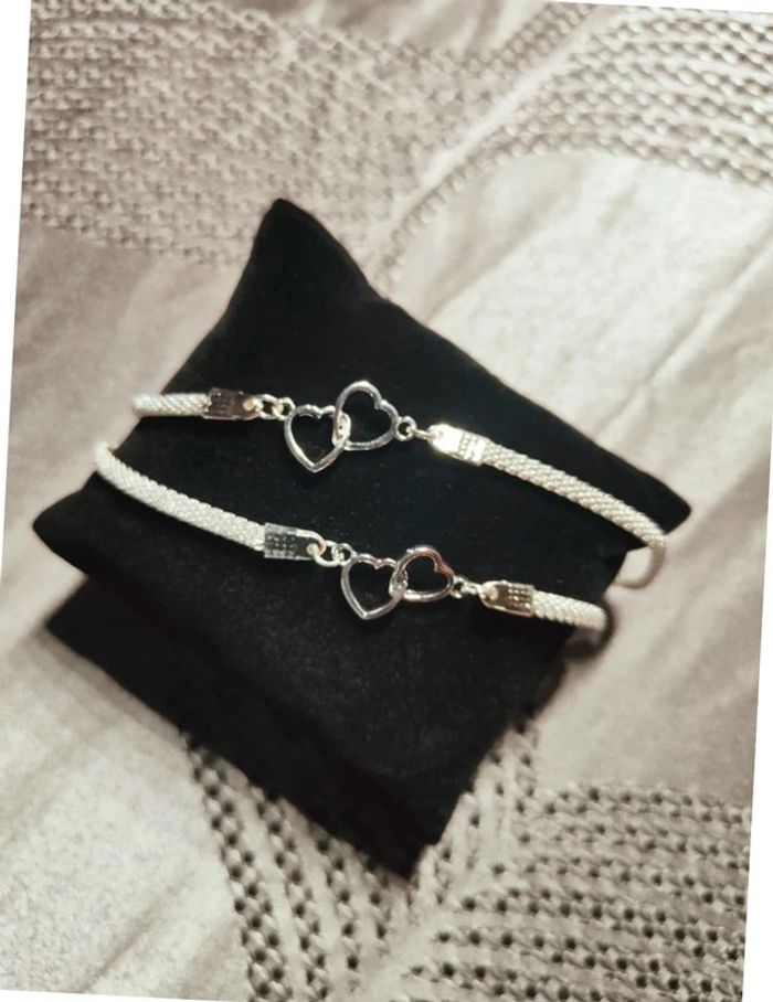 Jolie duo chaînes cheville et bracelet inoxydable neuf - photo numéro 9