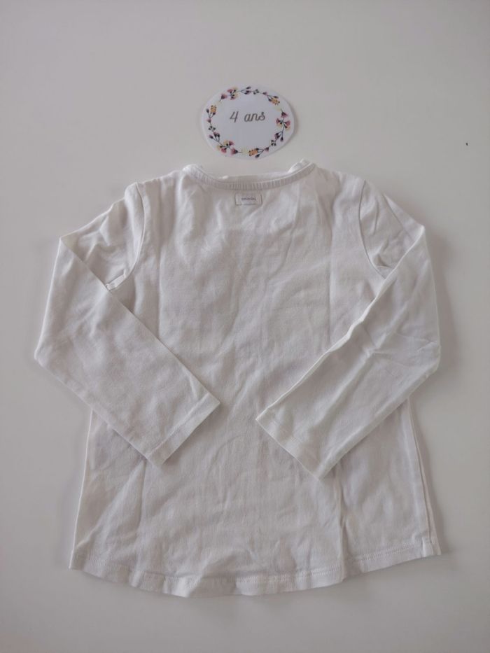 Lot de 3 t-shirts manches longues fille 4 ans catimini tbe - photo numéro 10