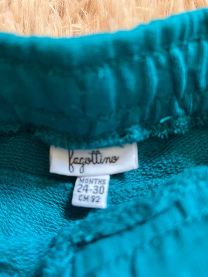 Pantalon jogging vert/bleu - photo numéro 3