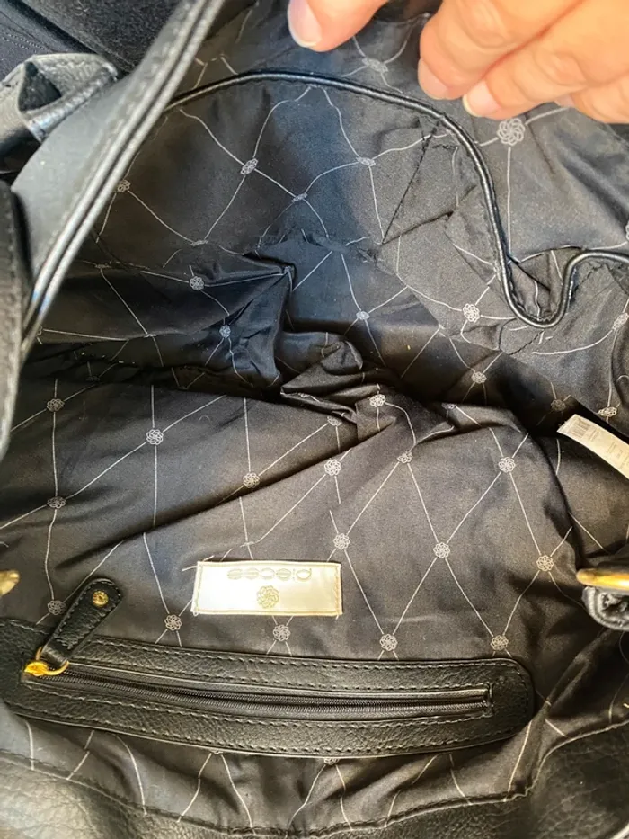 Grand sac noir et doré pieces - photo numéro 11