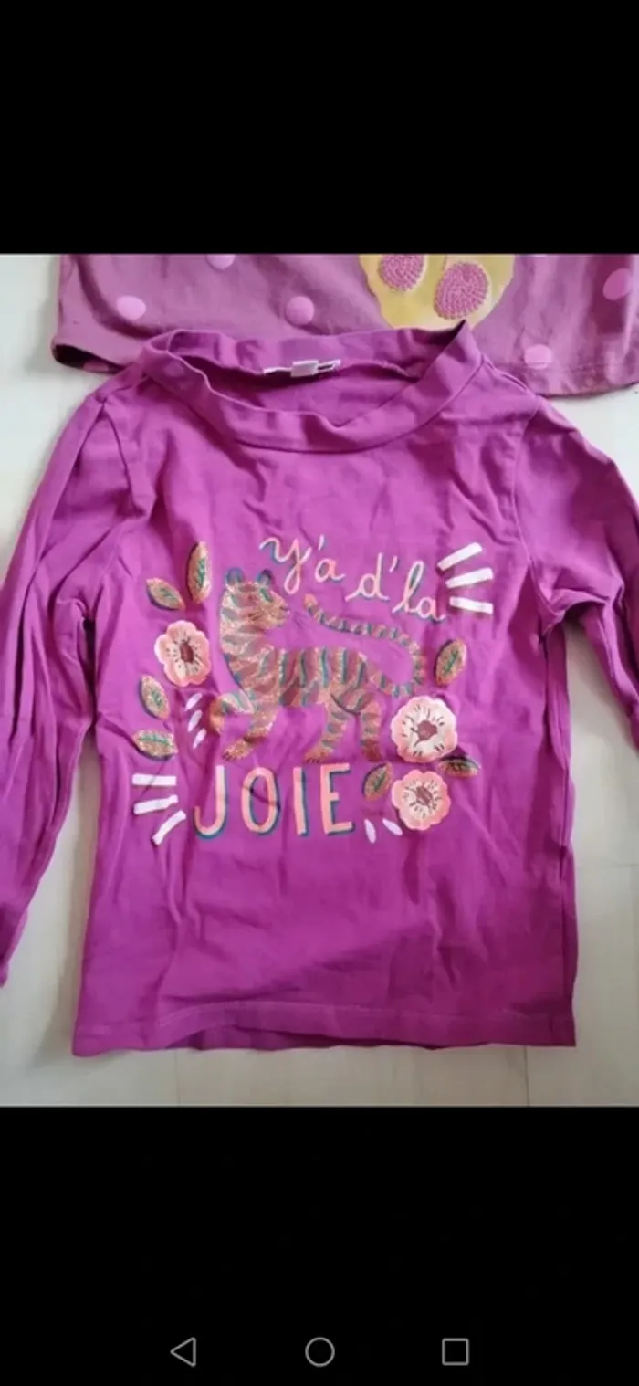 Lot 3 T shirts fille manches longues DPAM - photo numéro 4