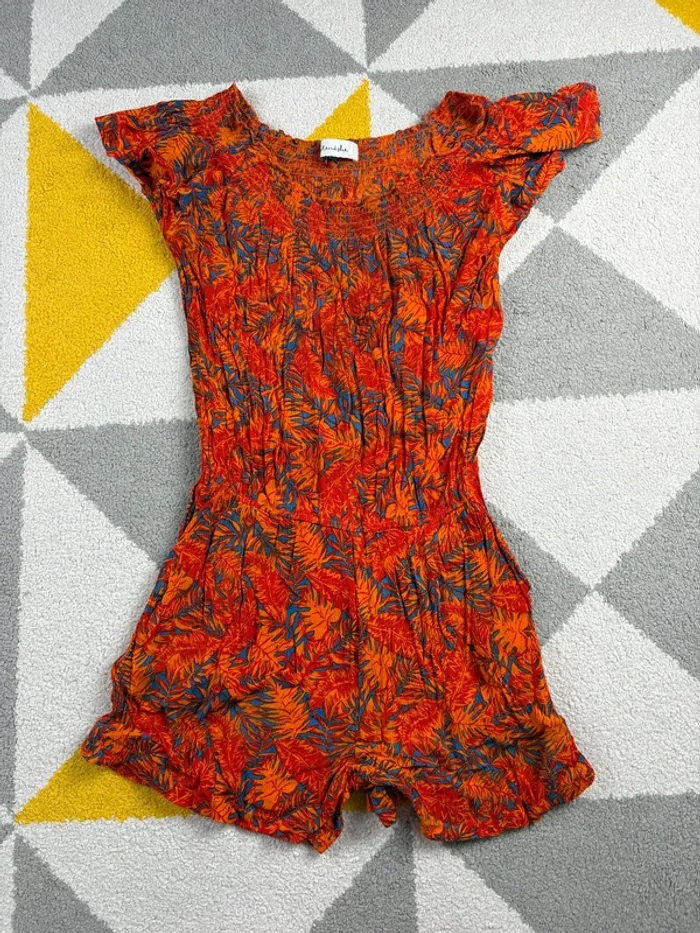 Combishort BlendShe | Orange et bleu | Taille 36