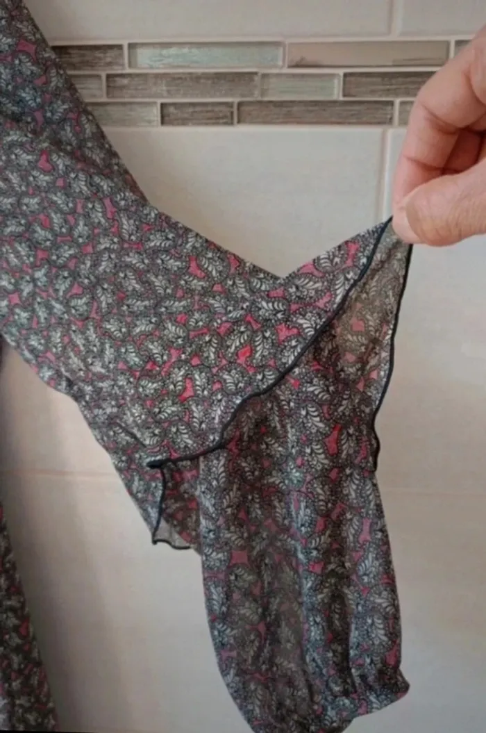 Robe One Step gris rose t.M - photo numéro 4