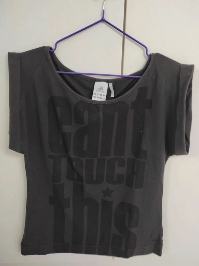 T-shirt gris noir Adidas 38 - photo numéro 5