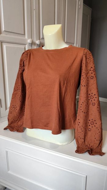 Tee shirt manches longues marron M - Kiabi