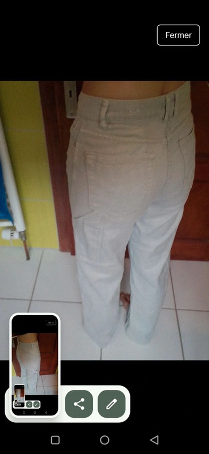 Pantalon large femme vert clair Pimkie - photo numéro 8