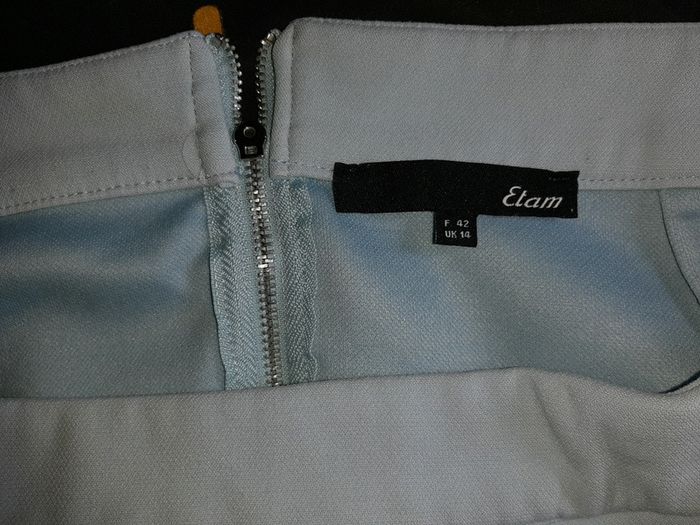Jupe bleue porte-feuille etam - photo numéro 4