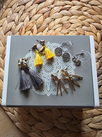 Lot de 5 paires de boucles d'oreilles fantaisie