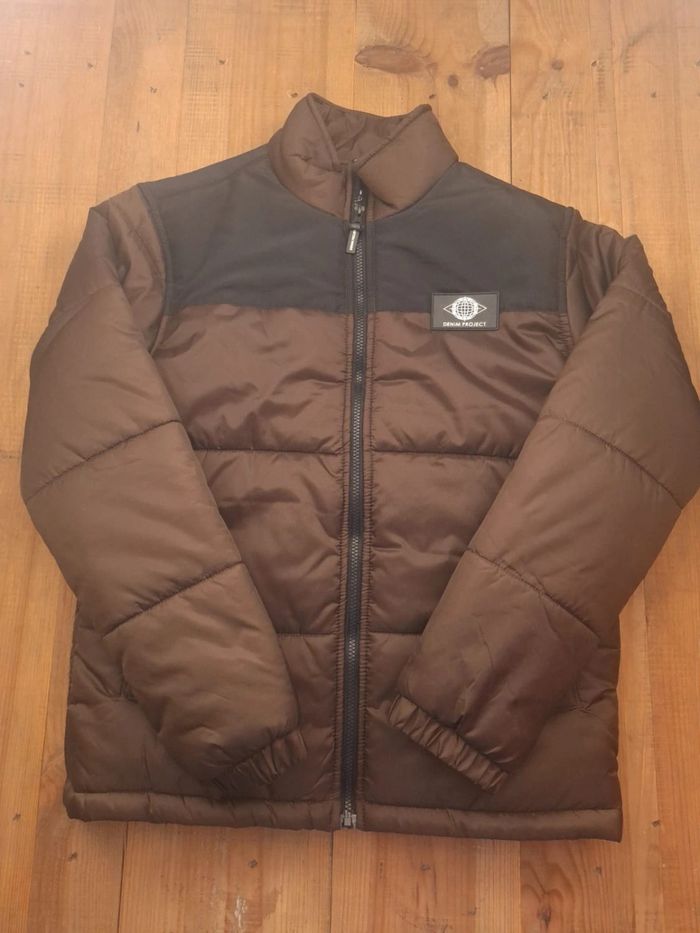 Veste mi saison denim projet marron et noir unisexe - taille S (8)