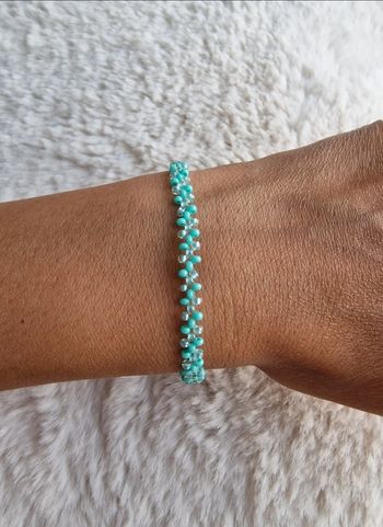 Bracelet thème été vert d'eau