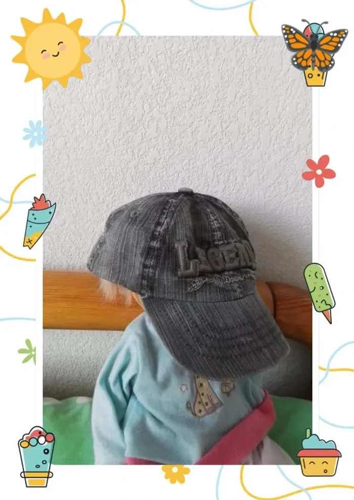 Casquette réglable en jeans - photo numéro 3
