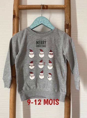 Sweat de Noël taille 9-12 mois (80cm)