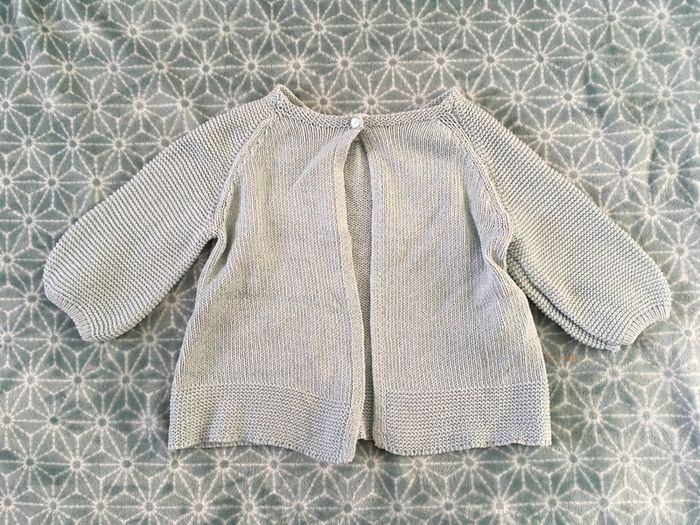 Veste Zara vert d’eau - 12/18 mois