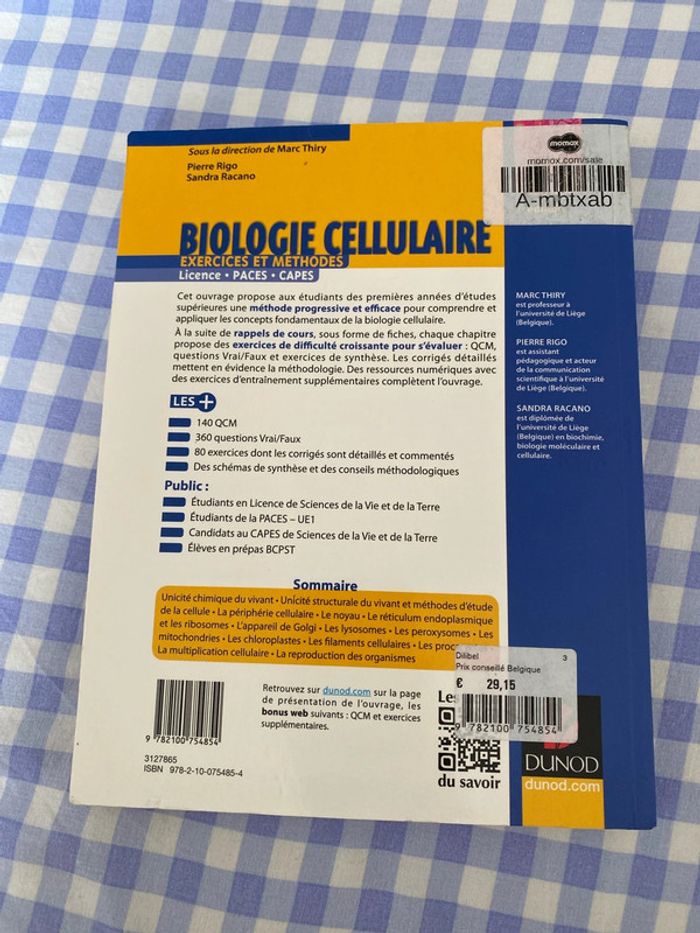 Livre manuel Biologie cellulaire 2ème édition - photo numéro 2