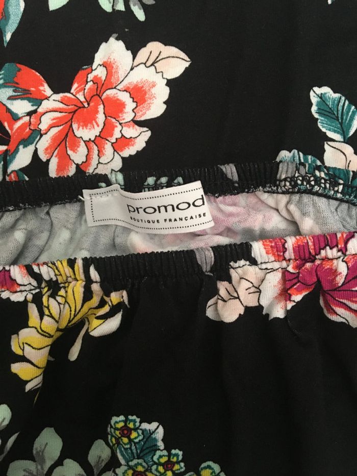 Top noir fleuri Promod - photo numéro 5