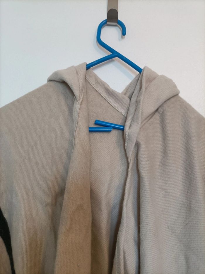 Poncho chaud camel et noir – - photo numéro 2