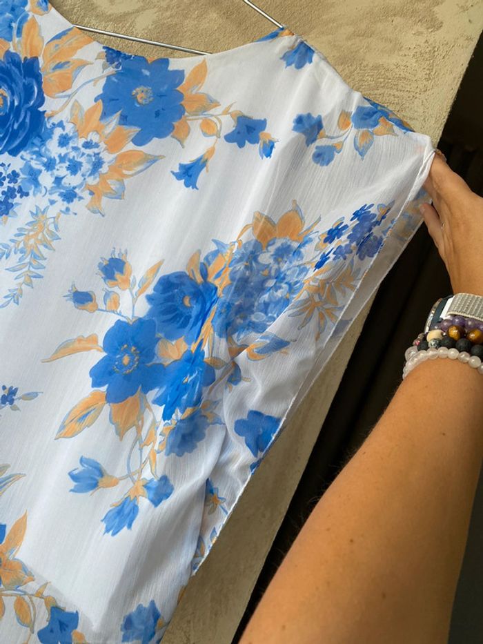 Blouse fluide a fleur Made in Italy M - photo numéro 5