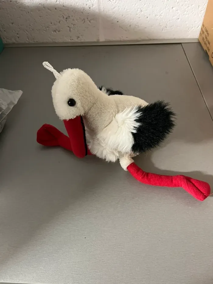 Peluche cigogne