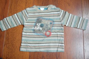 T-shirt rayé Garçon, OBAIBI, taille 6 mois