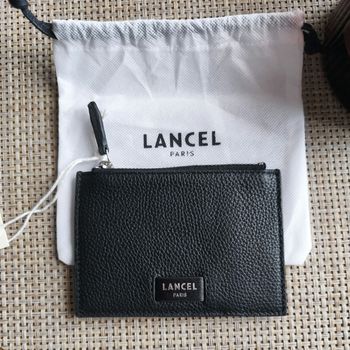 Porte carte Lancel Ninon cuir noir 