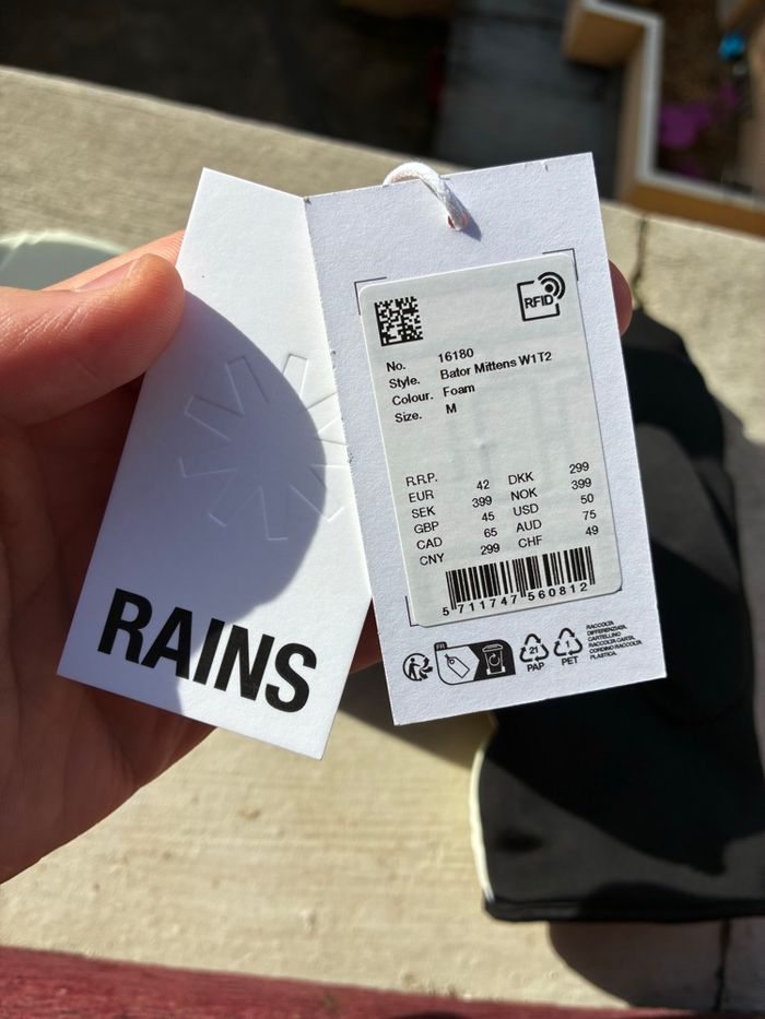 Moufles Rains Blanches - Taille M - Neuves - photo numéro 6