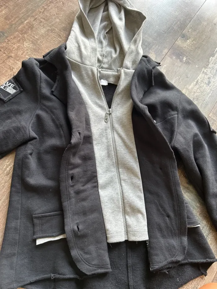 Gilet sweat capuche bicolore - photo numéro 8
