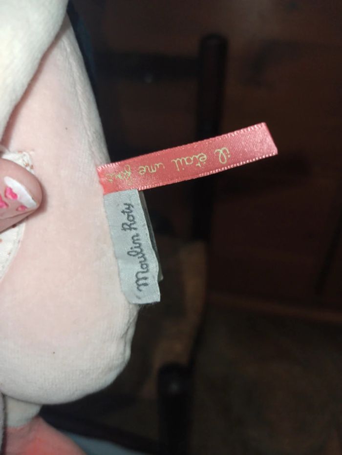 peluche souris d activités moulin roty tbe - photo numéro 4