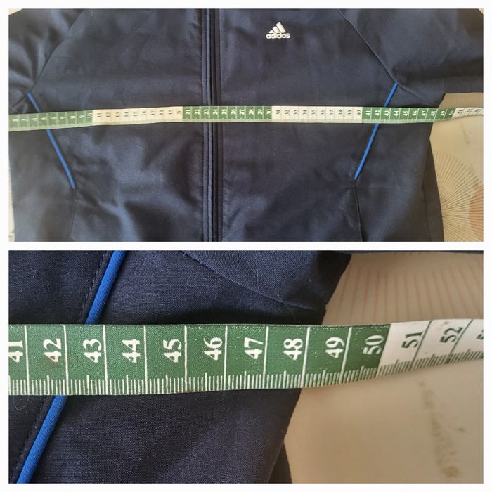 Adidas Veste Ext 3 Bandes T10/11ans-150cm-Marine et Blanc-Logo Brodé Poitrine&Patch Bleu dos - photo numéro 6