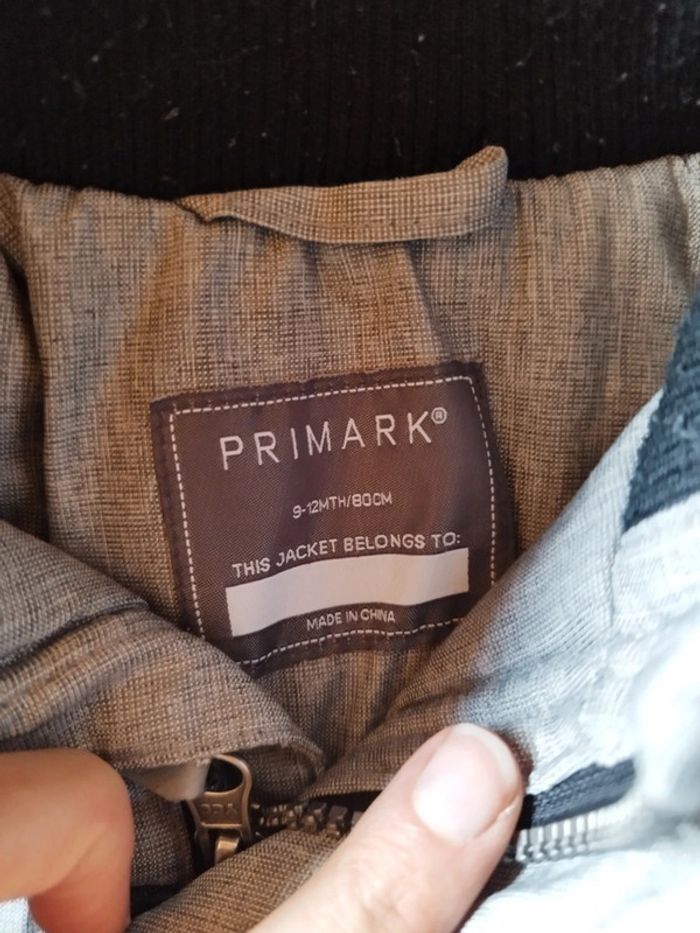 Manteau gris d'hiver taille 12 mois - photo numéro 2