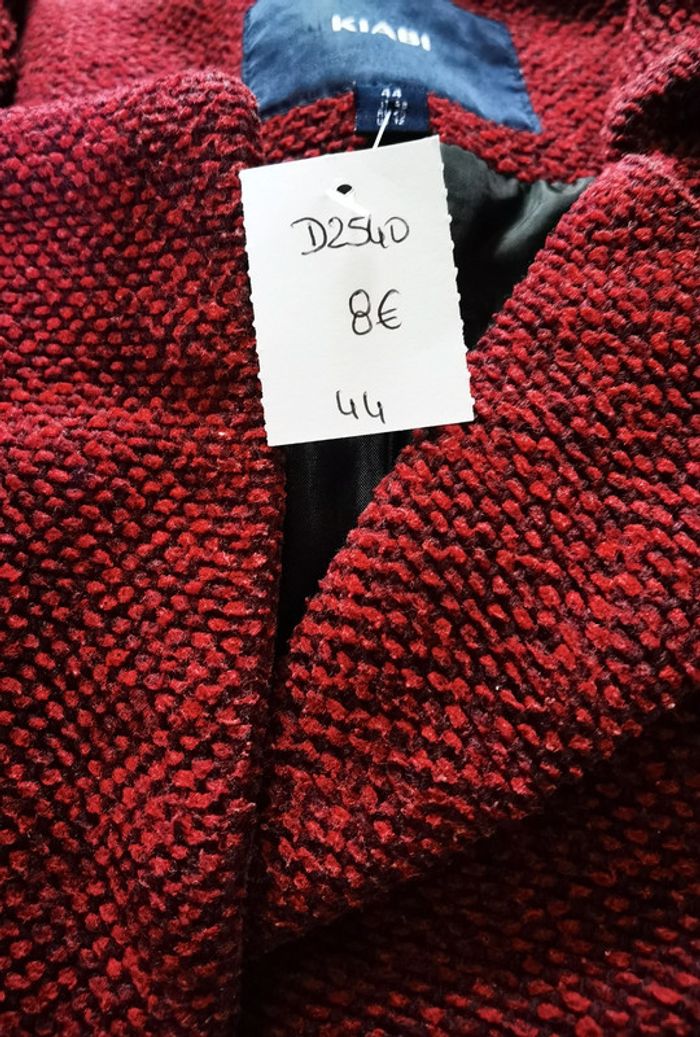 D2540 - manteau bordeaux taille 44 - photo numéro 4