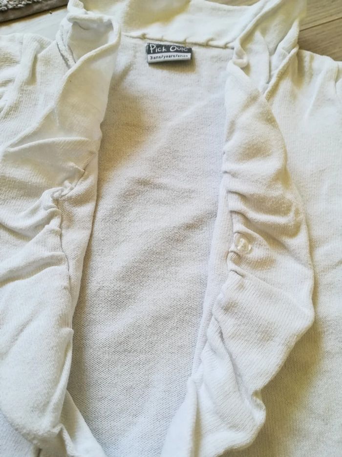 Gilet blanc 3 ans - photo numéro 2