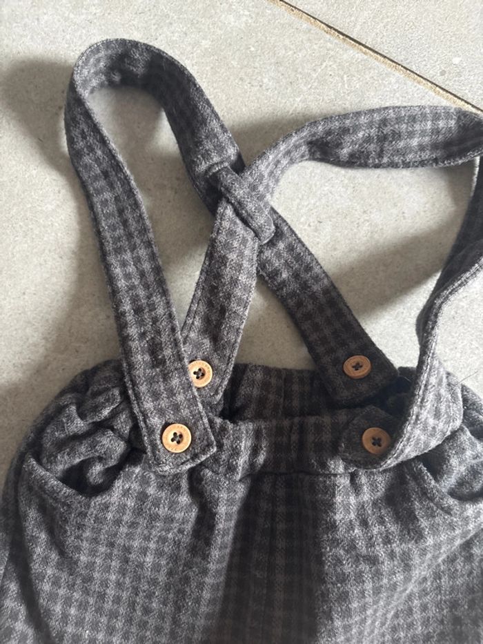 Pantalon à bretelles à carreaux - photo numéro 2