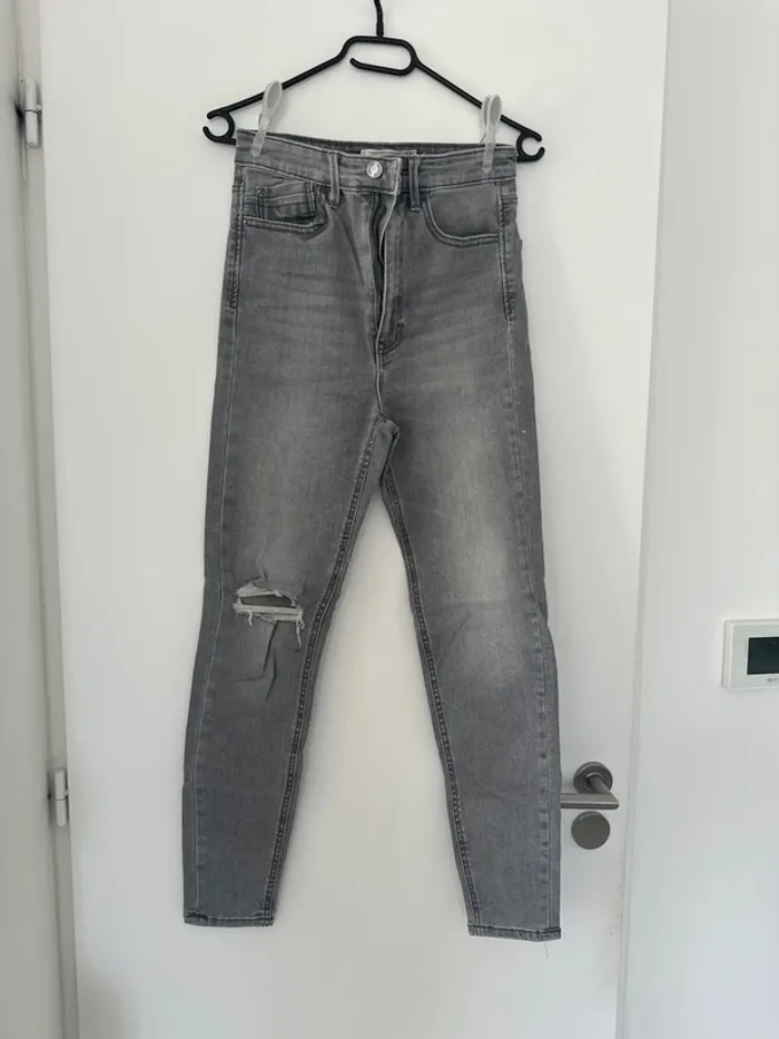 Jean skinny gris