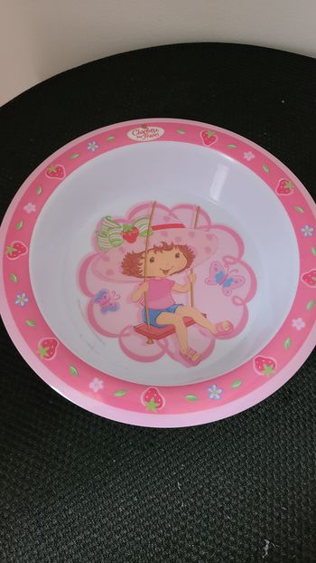assiette enfant charlotte aux fraises