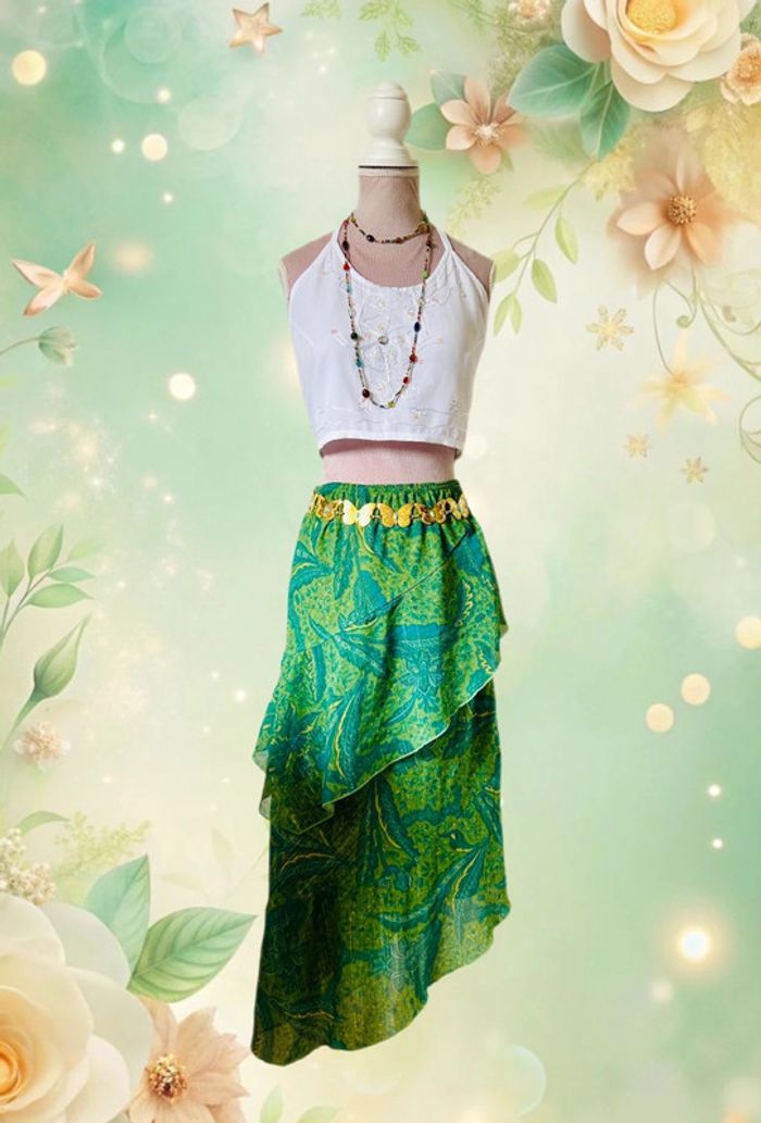 🦋🌿Jupe Vintage bohème à volants Y2K 00s Fairycore whimsical asymmetrical ruffled skirt🌿🦋