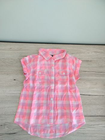 Chemise manches courtes à carreaux fille 4 ans 