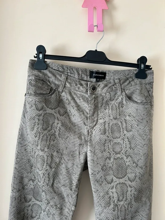 Eva kayan pantalon, imprimé, reptile, taille 38 - photo numéro 2
