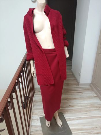 Long Gilet laine Manoukian T2 et jupe assortie