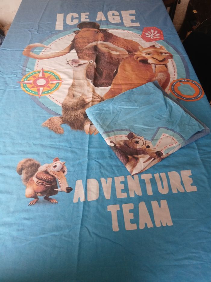 Parure housse + taie oreiller l'age de glace