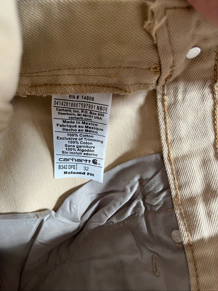 Carhartt Pantalon Double Knee Beige Taille 34 - photo numéro 8