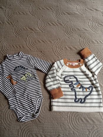 Ensemble body et pull 6 mois 