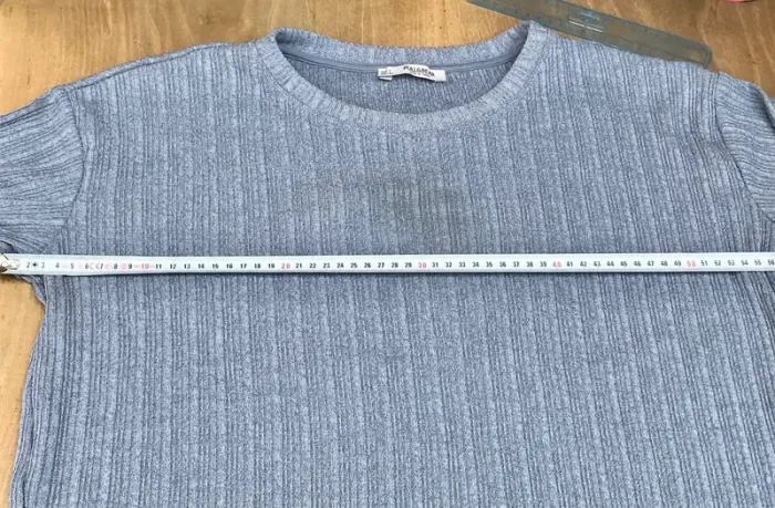 Pull & Bear - Haut côtelé bleu ciel à manches longues - photo numéro 4