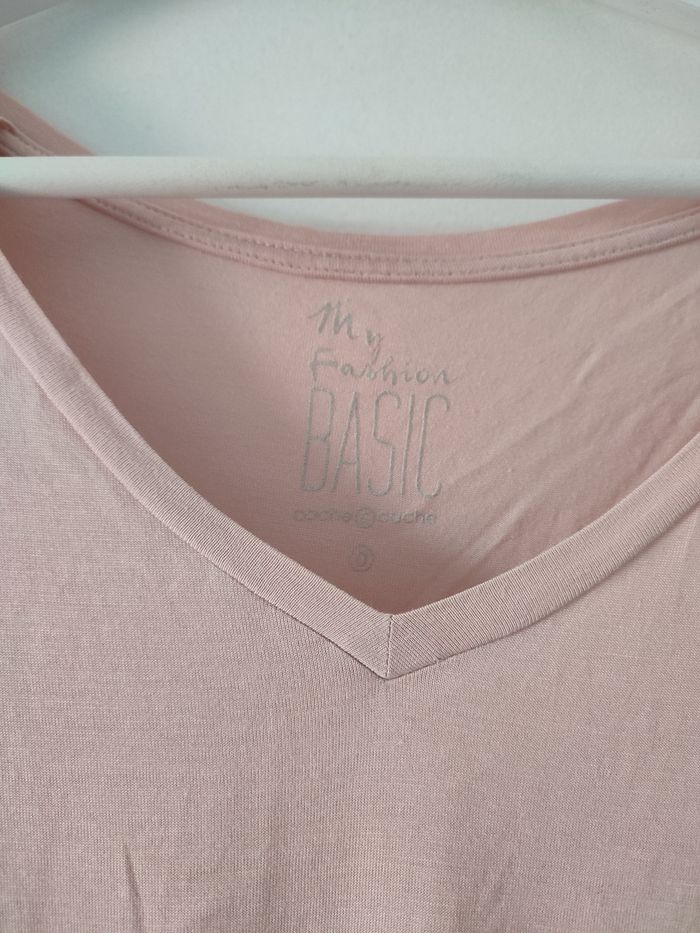 Tee shirt rose pale - photo numéro 2